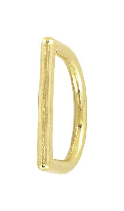 Ohio Travel Bag Rings & Slides 1" Gold, Solid D Ring, Zinc Alloy, #P-2075-GOLD P-2075-GOLD