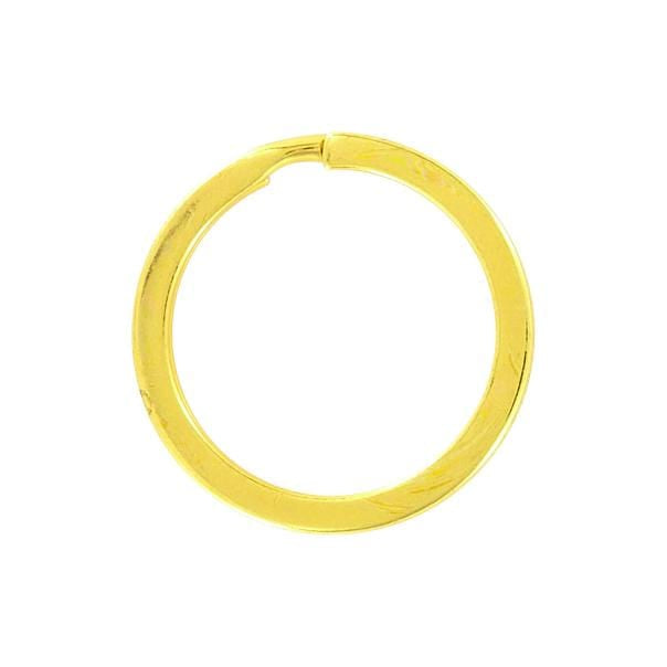Ohio Travel Bag Rings & Slides 1" Gold, Split Flat Key Ring, Steel, #L-2947-GOLD L-2947-GOLD