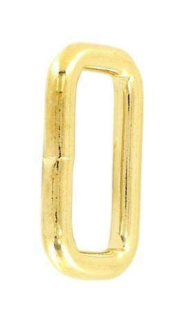 Ohio Travel Bag Rings & Slides 1" Gold, Welded Rectangular Ring, Steel, #P-2473-GOLD P-2473-GOLD