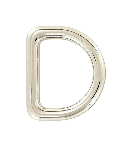 Ohio Travel Bag Rings & Slides 1" Nickel, Cast D-Ring, Zinc Alloy, #D-402-NIC D-402-NIC