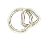 Ohio Travel Bag Rings & Slides 1" Nickel, Loop & Ring, Steel, #L-3140 L-3140