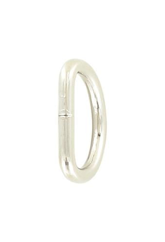 Ohio Travel Bag Rings & Slides 1" Nickel, Split D Ring, Steel, #P-2120-NP P-2120-NP