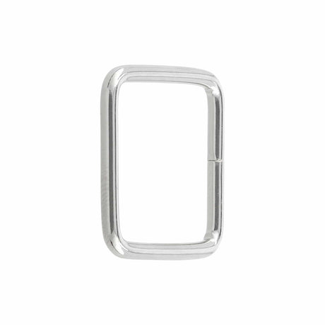 Ohio Travel Bag Rings & Slides 1" Nickel, Square Ring, Steel, #P-2321 P-2321