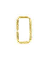 Ohio Travel Bag Rings & Slides 1" Shiny Brass Plate, Split Rectangular Ring, Steel, #C-25-1-BP C-25-1-BP