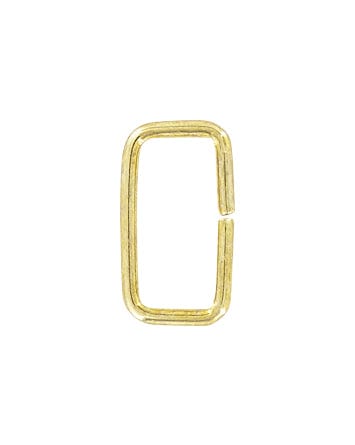 Ohio Travel Bag Rings & Slides 1" Shiny Brass Plate, Split Rectangular Ring, Steel, #C-25-1-BP C-25-1-BP