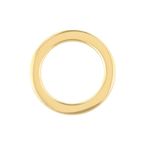 Ohio Travel Bag Rings & Slides 1" Shiny Gold, Cast Flat Round Ring, Zinc Alloy, #P-2552-GOLD P-2552-GOLD