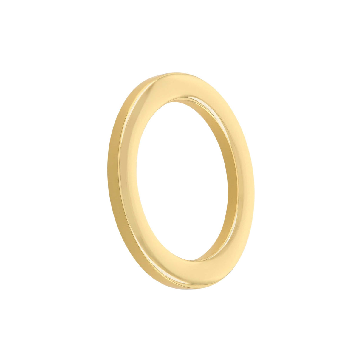 Ohio Travel Bag Rings & Slides 1" Shiny Gold, Cast Flat Round Ring, Zinc Alloy, #P-2552-GOLD P-2552-GOLD