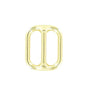 Ohio Travel Bag Rings & Slides 1" Shiny Gold, Double Loop, Zinc Alloy, #C-1901-GOLD C-1901-GOLD