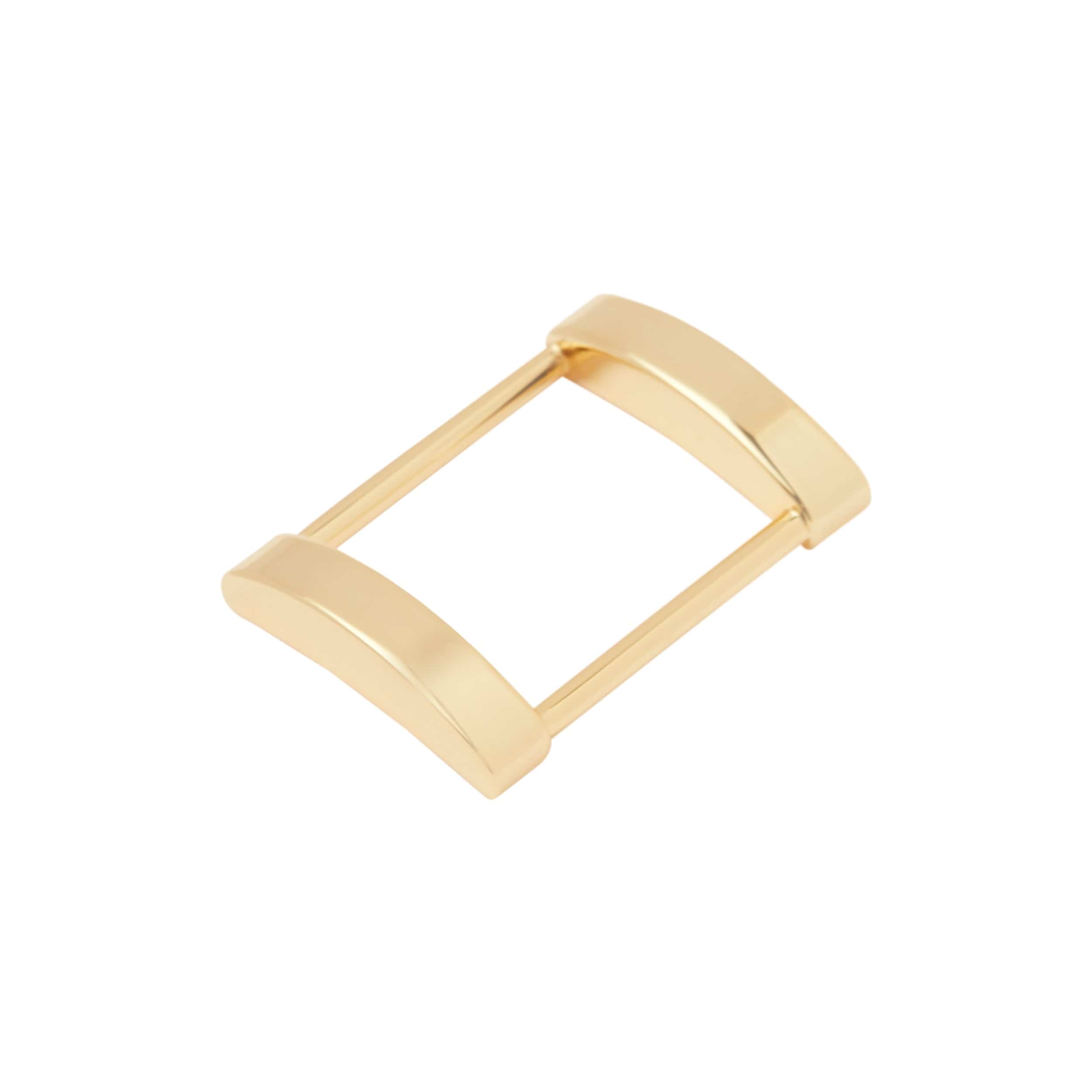 Ohio Travel Bag Rings & Slides 1" Shiny Gold, Solid Concave Rectangular Ring, Zinc Alloy, #P-2559-GOLD P-2559-GOLD