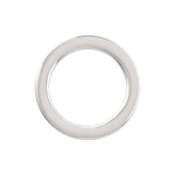 Ohio Travel Bag Rings & Slides 1" Shiny Nickel, Cast Flat Round Ring, Zinc Alloy, #P-2552-NIC P-2552-NIC