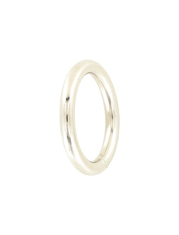 Ohio Travel Bag Rings & Slides 1" Shiny Nickel, Welded Round Ring, Steel, #P-2365 P-2365