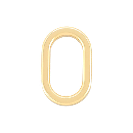 Ohio Travel Bag Rings & Slides 11/16" Shiny Gold, Oval Flat Ring, Zinc Alloy, #P-2555-GOLD P-2555-GOLD
