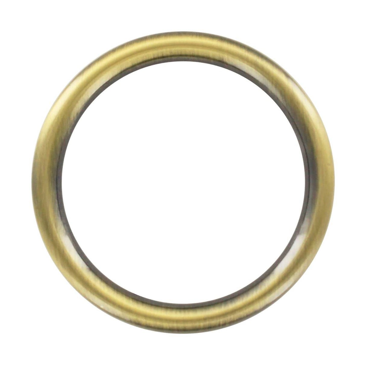 Ohio Travel Bag Rings & Slides 2" Antique Brass, Cast Flat Round Ring, Zinc Alloy, #P-2550-ANTB P-2550-ANTB