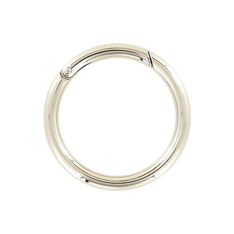 Ohio Travel Bag Rings & Slides 2" Nickel, Spring Gate Round Ring, Zinc Alloy, #P-2732-NIC P-2732-NIC