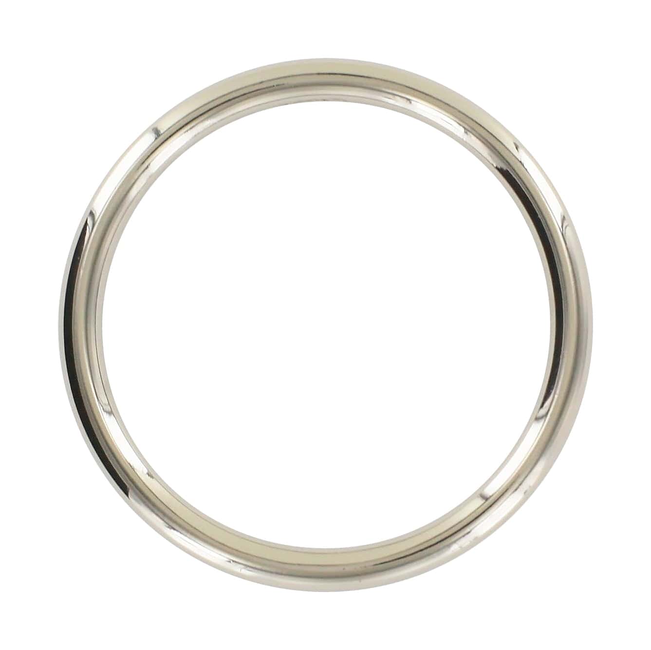 Ohio Travel Bag Rings & Slides 2" Shiny Nickel, Cast Round Ring, Zinc Alloy, #P-2762-NIC P-2762-NIC