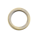 Ohio Travel Bag Rings & Slides 3/4" Antique Brass, Cast Flat Round Ring, Zinc Alloy, #P-2553-ANTB P-2553-ANTB