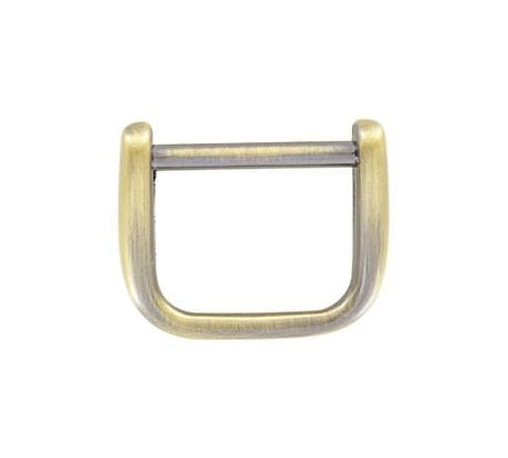 Ohio Travel Bag Rings & Slides 3/4" Antique Brass, Solid D Ring, Zinc Alloy, #P-2638-ANTB P-2638-ANTB