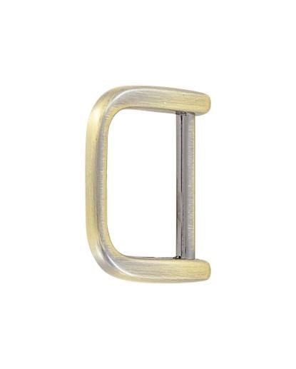 Ohio Travel Bag Rings & Slides 3/4" Antique Brass, Solid D Ring, Zinc Alloy, #P-2638-ANTB P-2638-ANTB