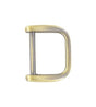Ohio Travel Bag Rings & Slides 3/4" Antique Brass, Solid D Ring, Zinc Alloy, #P-2638-ANTB P-2638-ANTB