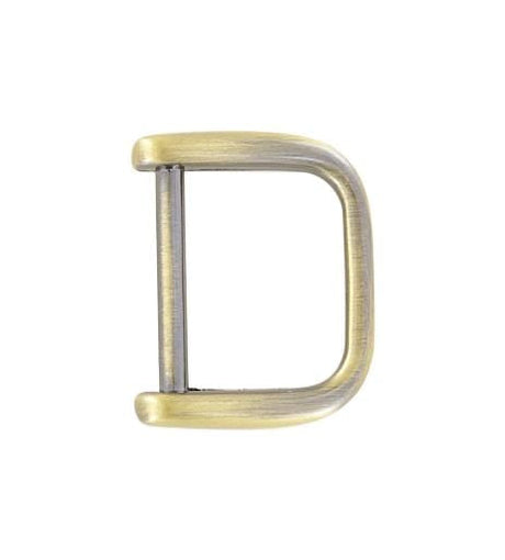 Ohio Travel Bag Rings & Slides 3/4" Antique Brass, Solid D Ring, Zinc Alloy, #P-2638-ANTB P-2638-ANTB