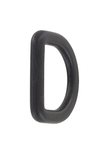 Ohio Travel Bag Rings & Slides 3/4" Black, Solid D Ring, Plastic, #DR-3-4 DR-3-4