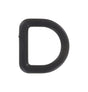 Ohio Travel Bag Rings & Slides 3/4" Black, Solid D Ring, Plastic, #DR-3-4 DR-3-4
