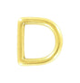 Ohio Travel Bag Rings & Slides 3/4" Brass, Cast D-Ring, Solid Brass, #P-1337-SB P-1337-SB