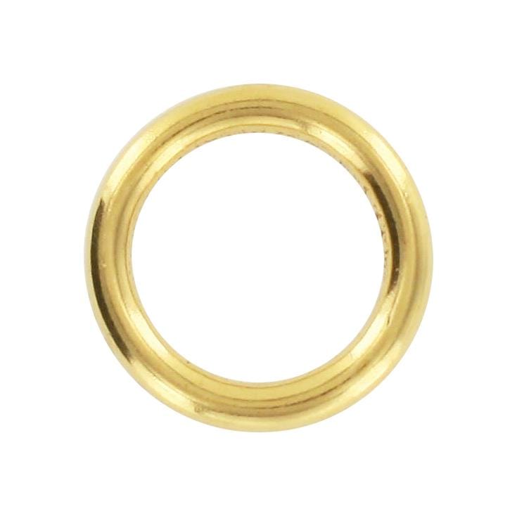 Ohio Travel Bag Rings & Slides 3/4" Brass, Cast Round Ring, Solid Brass, #A-253 A-253