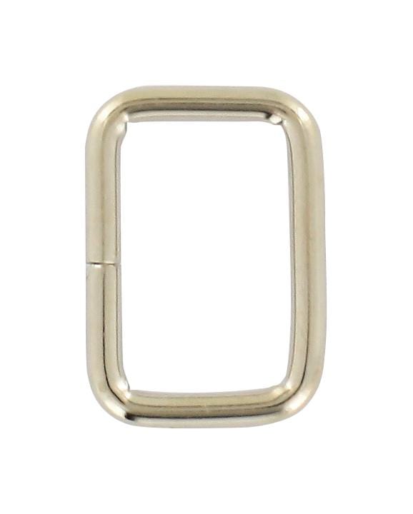 Ohio Travel Bag Rings & Slides 3/4" Nickel, Split Rectangular Ring, Steel, #C-25-3-4-NP C-25-3-4-NP