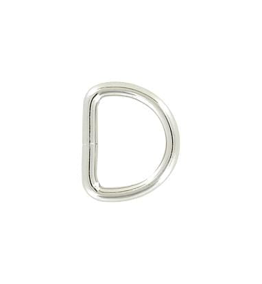 Ohio Travel Bag Rings & Slides 3/4" Nickel, Welded D Ring, Steel, #D-408-3-4-NP D-408-3-4-NP