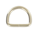 Ohio Travel Bag Rings & Slides 3/4" Nickel, Welded D Ring, Steel, #P-2141 P-2141