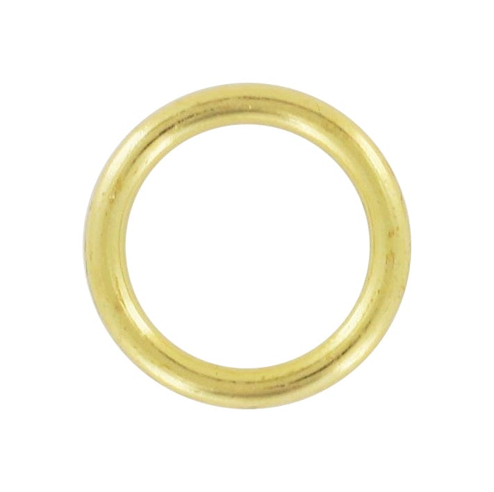 Ohio Travel Bag Rings & Slides 3/4" Shiny Brass, Cast Round Ring, Zinc Alloy, #A-232-BP A-232-BP