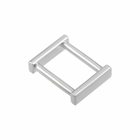 Ohio Travel Bag Rings & Slides 3/4" Shiny Nickel, Solid Rectangular Ring, Zinc Alloy, #P-2513 P-2513