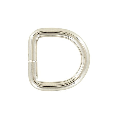 Ohio Travel Bag Rings & Slides 3/4" Shiny Nickel, Split D Ring, Steel, #P-2930-NIC P-2930-NIC