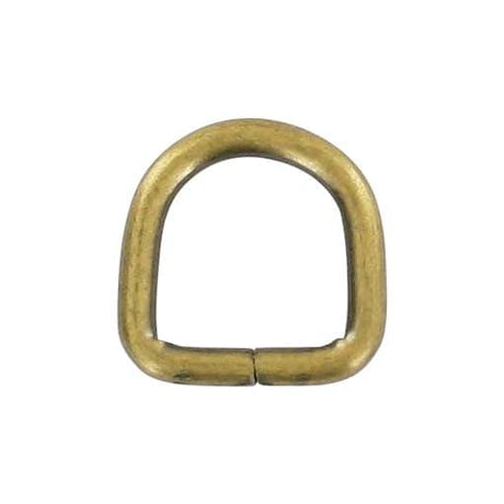 Ohio Travel Bag Rings & Slides 3/8" Antique Brass, Split D Ring, Steel, #P-2116-ANTB P-2116-ANTB
