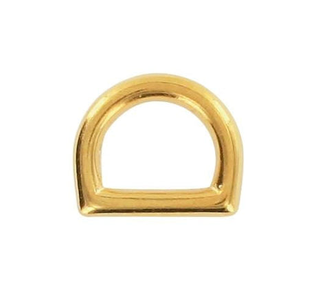 Ohio Travel Bag Rings & Slides 3/8" Gold, Cast D Ring, Zinc Alloy, #P-2340 P-2340