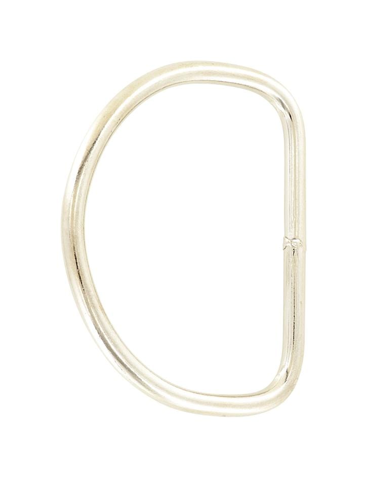 Ohio Travel Bag Rings & Slides 3" Nickel, Welded D Ring, Steel, #P-2430 P-2430