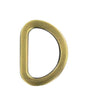 Ohio Travel Bag Rings & Slides 5/8" Antique Brass, Cast Flat D Ring, Zinc Alloy-PK5, #P-2563-ANTB P-2563-ANTB