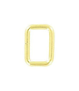 Ohio Travel Bag Rings & Slides 5/8" Brass Plate, Split Rectangular Ring, Steel, #C-25-5-8-BP C-25-5-8-BP