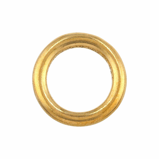 Ohio Travel Bag Rings & Slides 5/8" Brass, Solid Round Ring, Solid Brass, #P-3050 P-3050