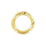 Ohio Travel Bag Rings & Slides 5/8" Gold, Spring Gate Round Ring, Zinc Alloy, #P-2578-GOLD P-2578-GOLD