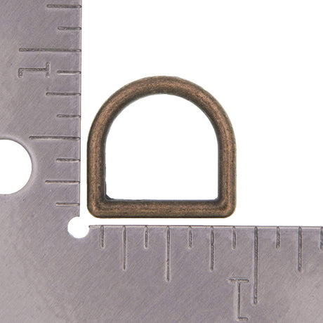 Ohio Travel Bag Rings & Slides 5/8" Nickel, Cast D-Ring, Zinc Alloy, #D-302-ANTB D-302-ANTB