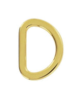 Ohio Travel Bag Rings & Slides 5/8" Shiny Gold, Cast Flat D Ring, Zinc Alloy, #P-2563-GOLD P-2563-GOLD