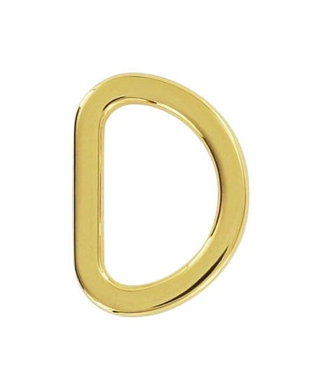 Ohio Travel Bag Rings & Slides 5/8" Shiny Gold, Cast Flat D Ring, Zinc Alloy, #P-2563-GOLD P-2563-GOLD