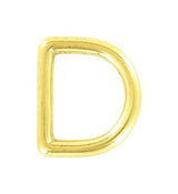 Ohio Travel Bag Rings & Slides 7/8" Brass, Cast D Ring, Solid Brass, #P-1936 P-1936