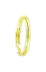 Ohio Travel Bag Rings & Slides 7/8" Brass, Split Key Ring, Steel, #L-199-7-8B L-199-7-8B