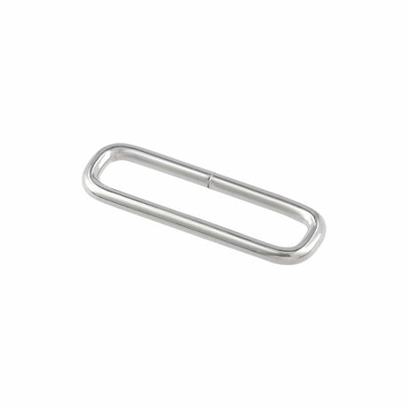 Ohio Travel Bag Rings & Slides 7/8" Nickel, Rectangular Ring, Steel, #P-3081 P-3081
