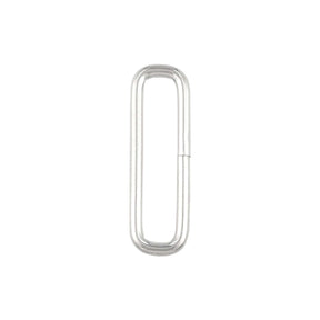 Ohio Travel Bag Rings & Slides 7/8" Nickel, Rectangular Ring, Steel, #P-3081 P-3081