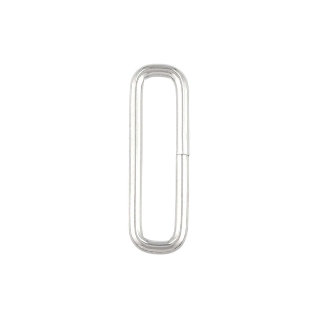 Ohio Travel Bag Rings & Slides 7/8" Nickel, Rectangular Ring, Steel, #P-3081 P-3081