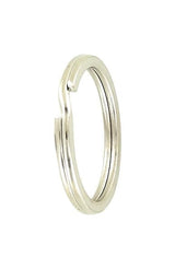 Ohio Travel Bag Rings & Slides 7/8" Nickel, Split Flat Key Ring, Steel, #L-2946-NP L-2946-NP